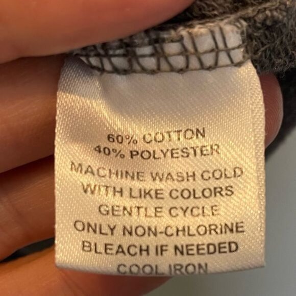 MV Sport Coffee Lead Love Repeat Oversized Sweatshirt Small Gray Cotton Blend - Picture 5 of 7